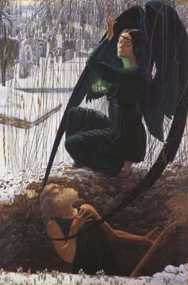 Carlos Schwabe The Grave-Digger's Death (mk19) oil painting image